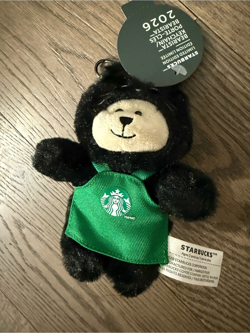 Starbucks Bearista in a Cat suit Plush Keychain